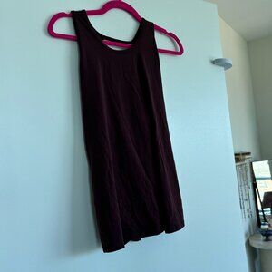 Athleta Burgundy Side Tie Yoga Tank Small